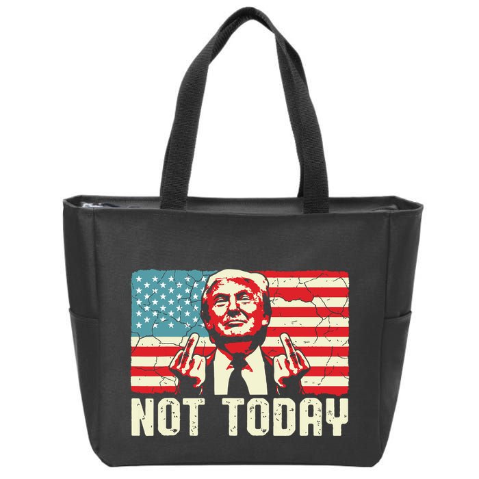 Trump Pennsylvania Rally Shooting Not Today Zip Tote Bag