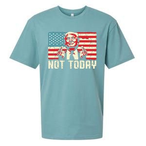 Trump Pennsylvania Rally Shooting Not Today Sueded Cloud Jersey T-Shirt