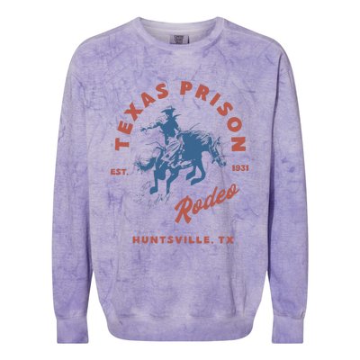 Texas Prison Rodeo Cowboy Western Gift Colorblast Crewneck Sweatshirt