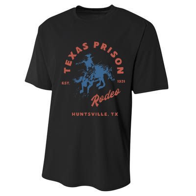 Texas Prison Rodeo Cowboy Western Gift Performance Sprint T-Shirt