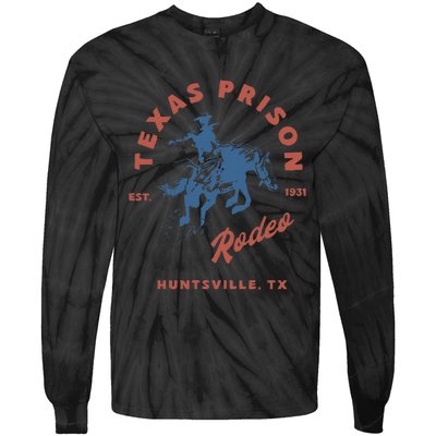 Texas Prison Rodeo Cowboy Western Gift Tie-Dye Long Sleeve Shirt