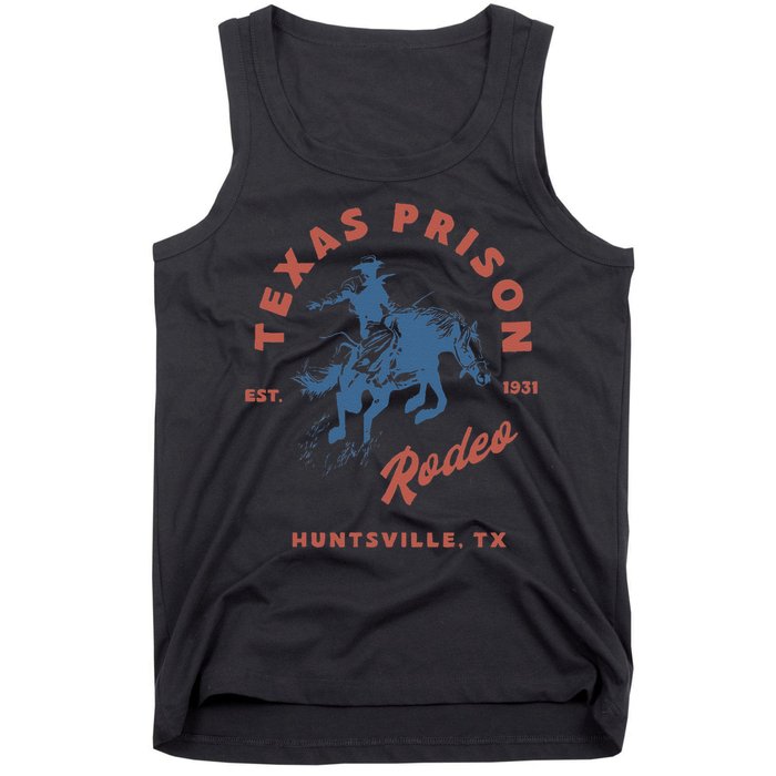 Texas Prison Rodeo Cowboy Western Gift Tank Top