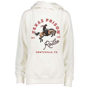 Texas Prison Rodeo Cowboy Western Womens Funnel Neck Pullover Hood