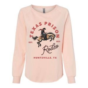 Texas Prison Rodeo Cowboy Western Womens California Wash Sweatshirt