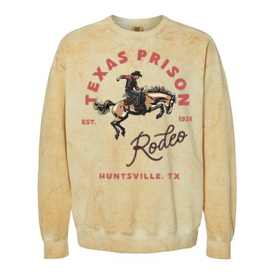 Texas Prison Rodeo Cowboy Western Colorblast Crewneck Sweatshirt