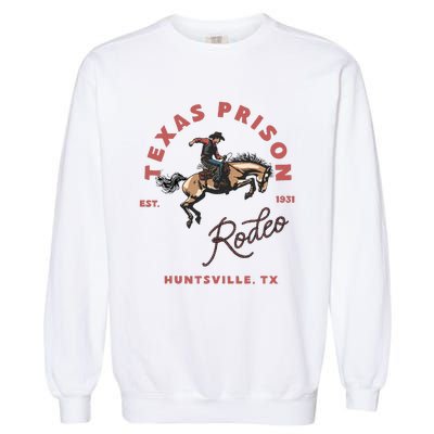 Texas Prison Rodeo Cowboy Western Garment-Dyed Sweatshirt