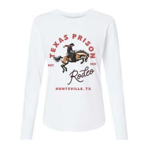 Texas Prison Rodeo Cowboy Western Womens Cotton Relaxed Long Sleeve T-Shirt