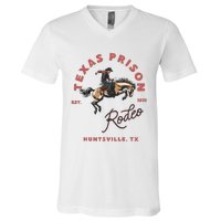 Texas Prison Rodeo Cowboy Western V-Neck T-Shirt