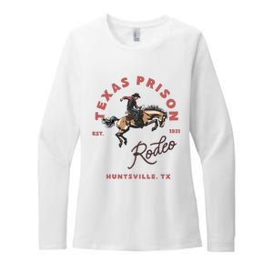 Texas Prison Rodeo Cowboy Western Womens CVC Long Sleeve Shirt