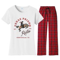 Texas Prison Rodeo Cowboy Western Women's Flannel Pajama Set