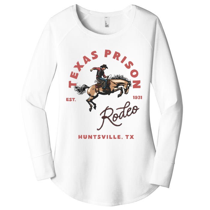 Texas Prison Rodeo Cowboy Western Women's Perfect Tri Tunic Long Sleeve Shirt