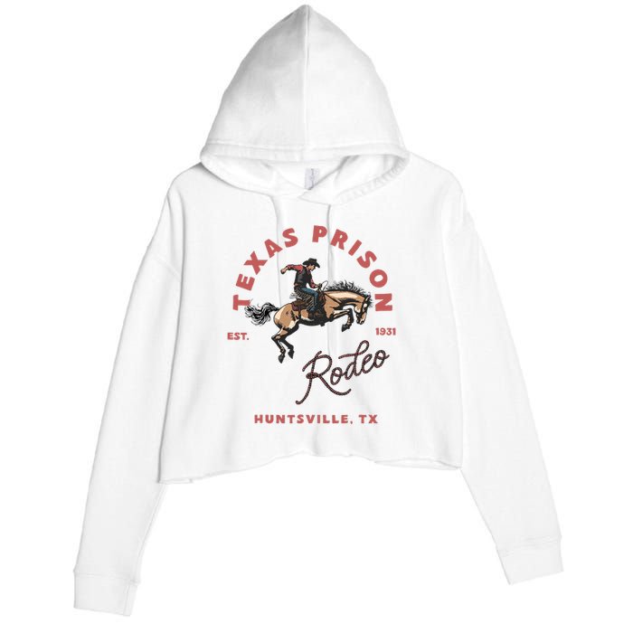 Texas Prison Rodeo Cowboy Western Crop Fleece Hoodie