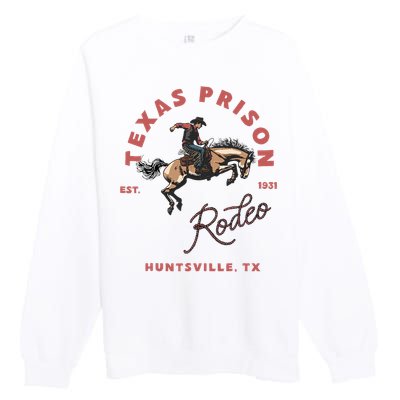 Texas Prison Rodeo Cowboy Western Premium Crewneck Sweatshirt