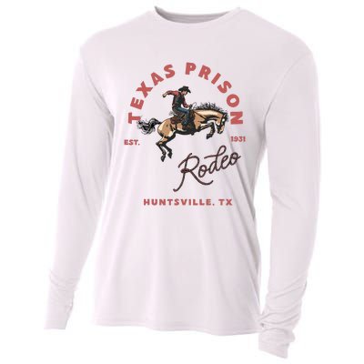 Texas Prison Rodeo Cowboy Western Cooling Performance Long Sleeve Crew