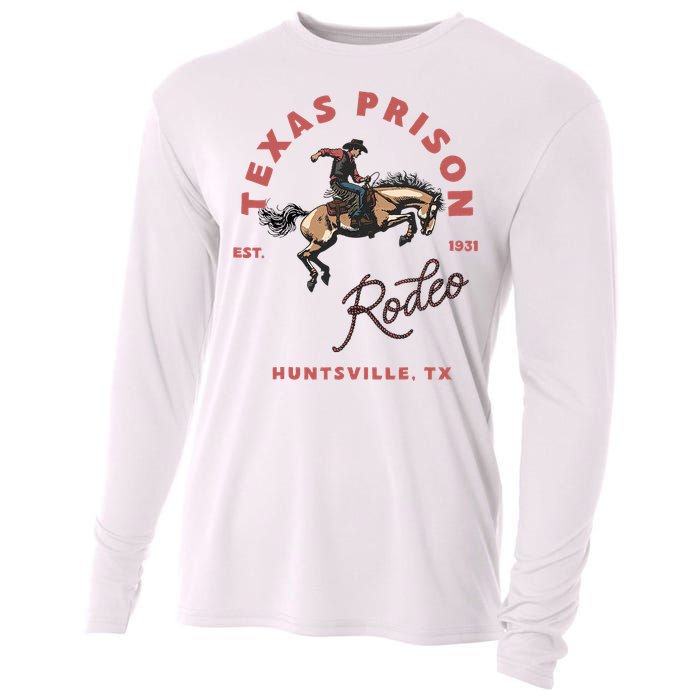 Texas Prison Rodeo Cowboy Western Cooling Performance Long Sleeve Crew