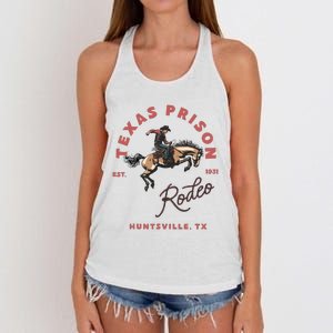 Texas Prison Rodeo Cowboy Western Women's Knotted Racerback Tank