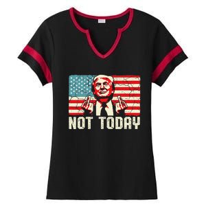 Trump Pennsylvania Rally Shooting Not Today Ladies Halftime Notch Neck Tee