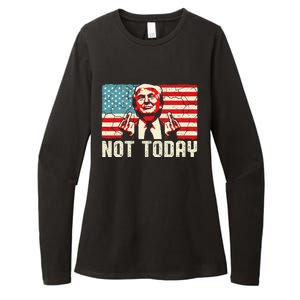 Trump Pennsylvania Rally Shooting Not Today Womens CVC Long Sleeve Shirt