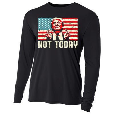 Trump Pennsylvania Rally Shooting Not Today Cooling Performance Long Sleeve Crew