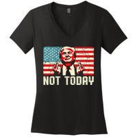 Trump Pennsylvania Rally Shooting Not Today Women's V-Neck T-Shirt