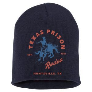 Texas Prison Rodeo Cow Western Short Acrylic Beanie