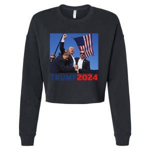 Trump Pa Rally 2024 Bold Election Design Cropped Pullover Crew