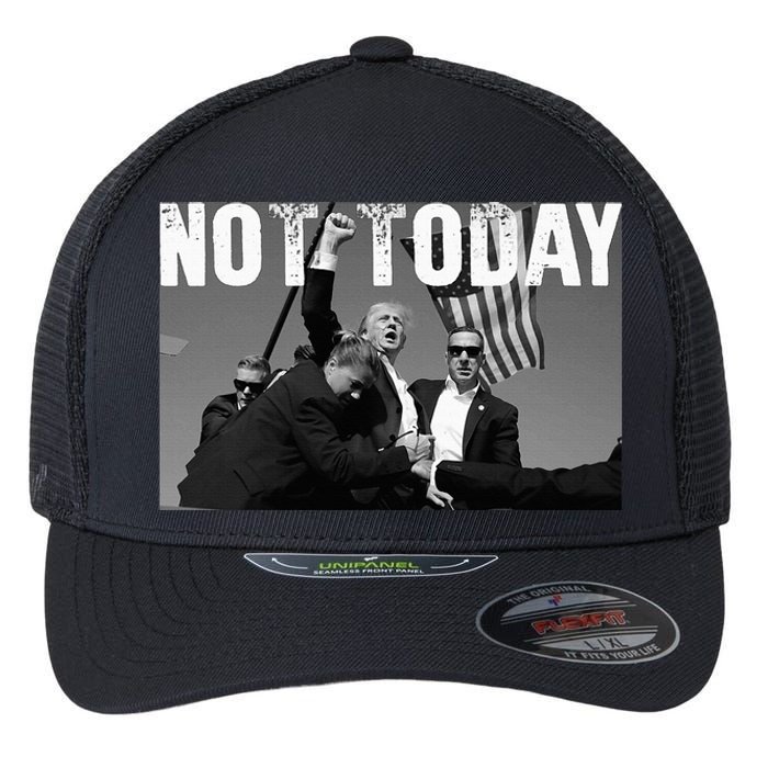 Trump Pennsylvania Rally Shooting Not Today Flexfit Unipanel Trucker Cap