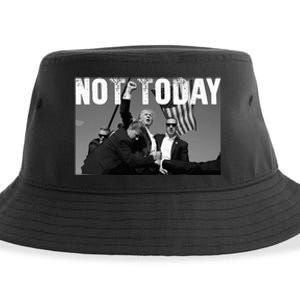 Trump Pennsylvania Rally Shooting Not Today Sustainable Bucket Hat