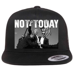 Trump Pennsylvania Rally Shooting Not Today Flat Bill Trucker Hat