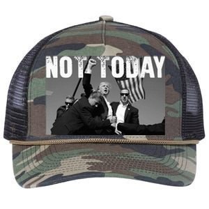 Trump Pennsylvania Rally Shooting Not Today Retro Rope Trucker Hat Cap