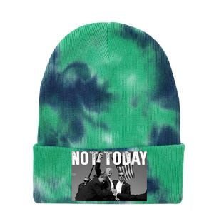 Trump Pennsylvania Rally Shooting Not Today Tie Dye 12in Knit Beanie