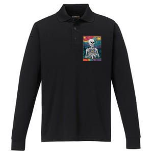 The Pride Retro Hearts Skeletons Lgbtq Month 70s Tarot Card Performance Long Sleeve Polo