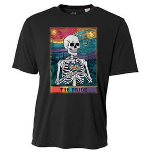 The Pride Retro Hearts Skeletons Lgbtq Month 70s Tarot Card Cooling Performance Crew T-Shirt