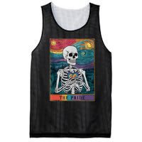 The Pride Retro Hearts Skeletons Lgbtq Month 70s Tarot Card Mesh Reversible Basketball Jersey Tank