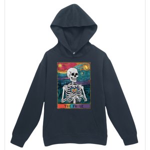 The Pride Retro Hearts Skeletons Lgbtq Month 70s Tarot Card Urban Pullover Hoodie