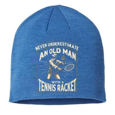 Tennis Player Racket Sport FatherS Day Tennis Lovers Great Gift Sustainable Beanie