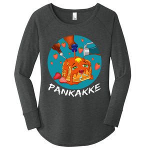 This Pancake REALLY Loves Syrup! Funny Anime Food Pun Women's Perfect Tri Tunic Long Sleeve Shirt