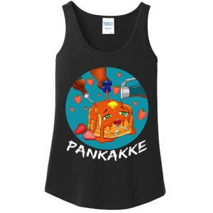 This Pancake REALLY Loves Syrup! Funny Anime Food Pun Ladies Essential Tank