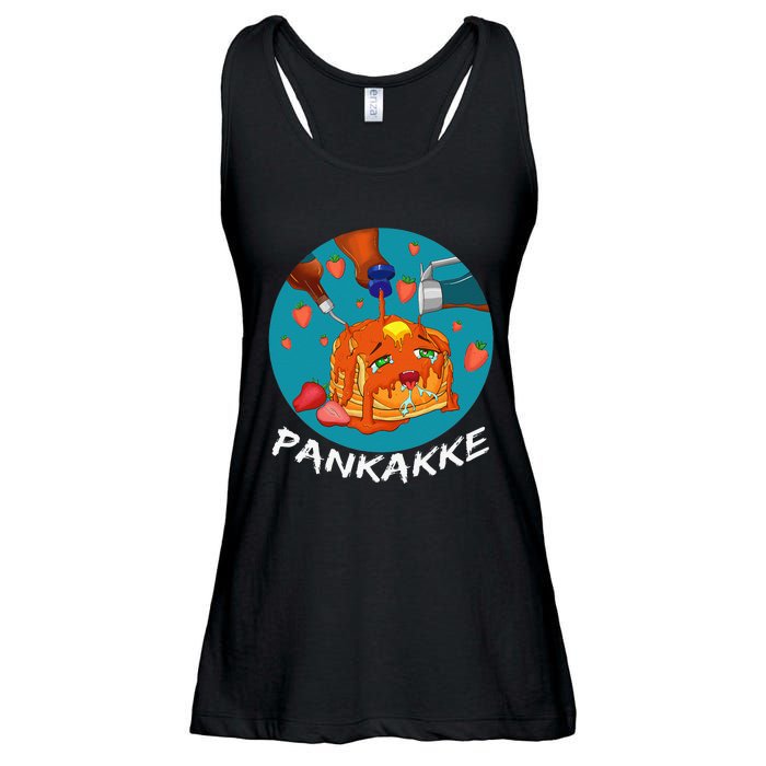 This Pancake REALLY Loves Syrup! Funny Anime Food Pun Ladies Essential Flowy Tank