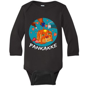 This Pancake REALLY Loves Syrup! Funny Anime Food Pun Baby Long Sleeve Bodysuit