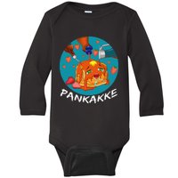 This Pancake REALLY Loves Syrup! Funny Anime Food Pun Baby Long Sleeve Bodysuit