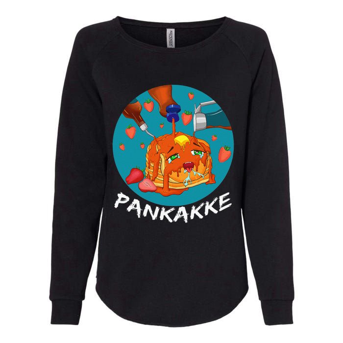 This Pancake REALLY Loves Syrup! Funny Anime Food Pun Womens California Wash Sweatshirt