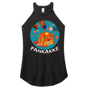 This Pancake REALLY Loves Syrup! Funny Anime Food Pun Women's Perfect Tri Rocker Tank