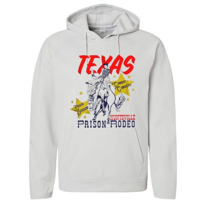 Texas Prison Rodeo Cowboy Western Performance Fleece Hoodie