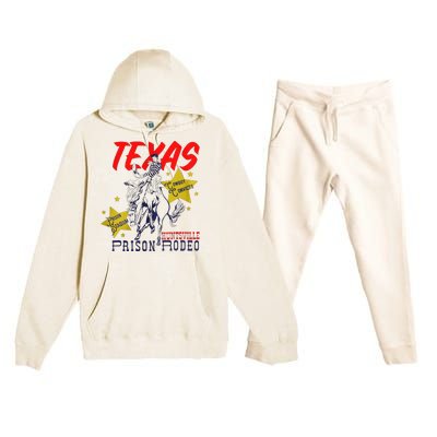 Texas Prison Rodeo Cowboy Western Premium Hooded Sweatsuit Set