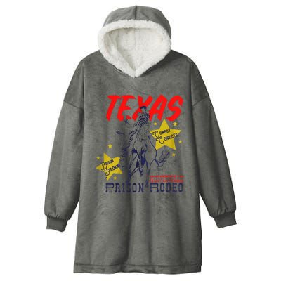 Texas Prison Rodeo Cowboy Western Hooded Wearable Blanket