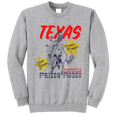 Texas Prison Rodeo Cowboy Western Tall Sweatshirt