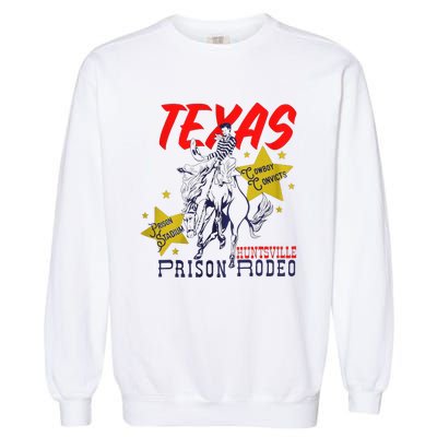 Texas Prison Rodeo Cowboy Western Garment-Dyed Sweatshirt