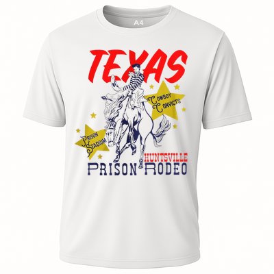 Texas Prison Rodeo Cowboy Western Cooling Performance Crew T-Shirt