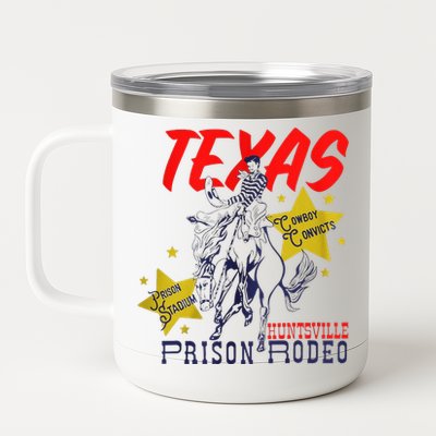 Texas Prison Rodeo Cowboy Western 12 oz Stainless Steel Tumbler Cup